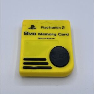 Sony Playstation 2 PS2 Nyko Yellow 8MB Memory Card MagicGate TESTED